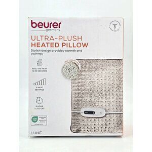 Beurer Ultra-Plush Heated Pillow UHP48N Lumbar Support Back Pain Relief New